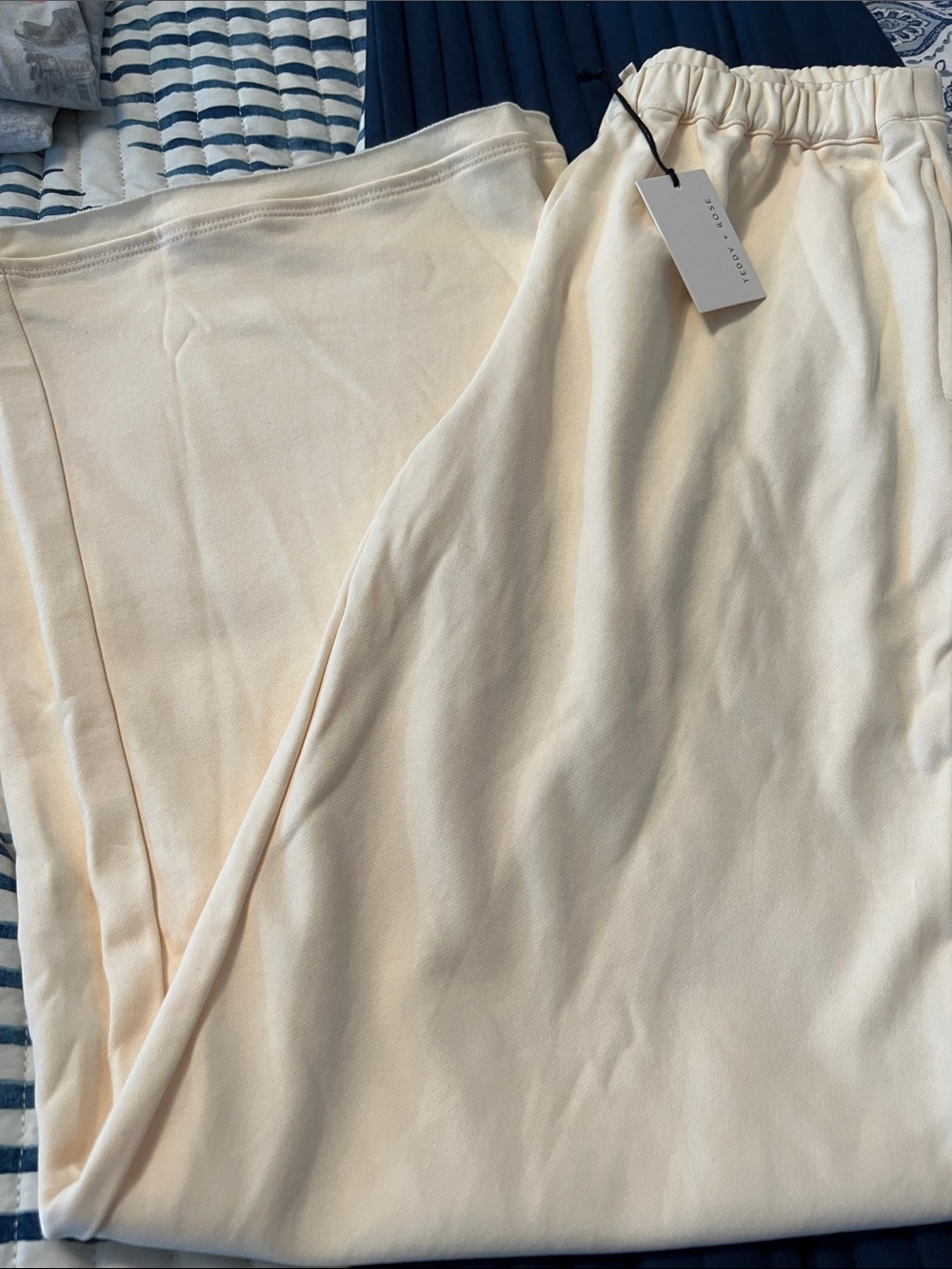 Wide Leg Women’s Pants in Cream - Cozy Basics